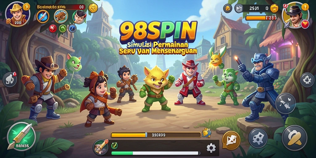 Tampilan gameplay menyenangkan dalam 98SPIN.