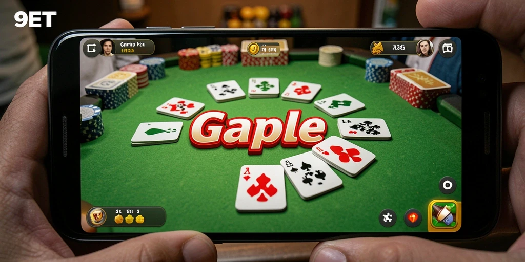 Tampilan seru gameplay Gaple di 9ET.