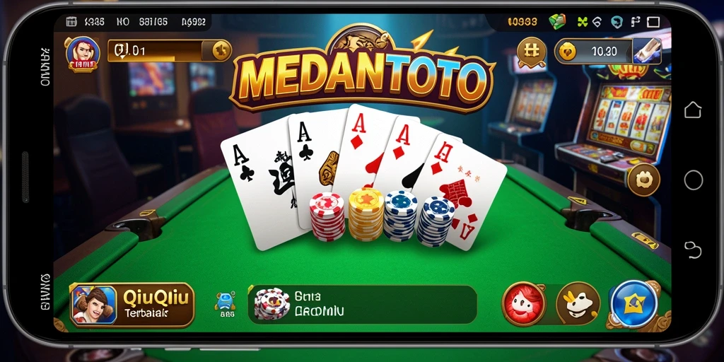 Screenshot gameplay MEDANTOTO yang menampilkan aksi seru dalam QiuQiu.