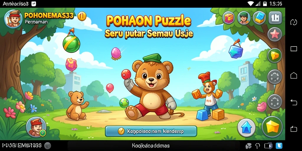 Screenshot gameplay POHONEMAS33 menampilkan tantangan puzzle menarik.