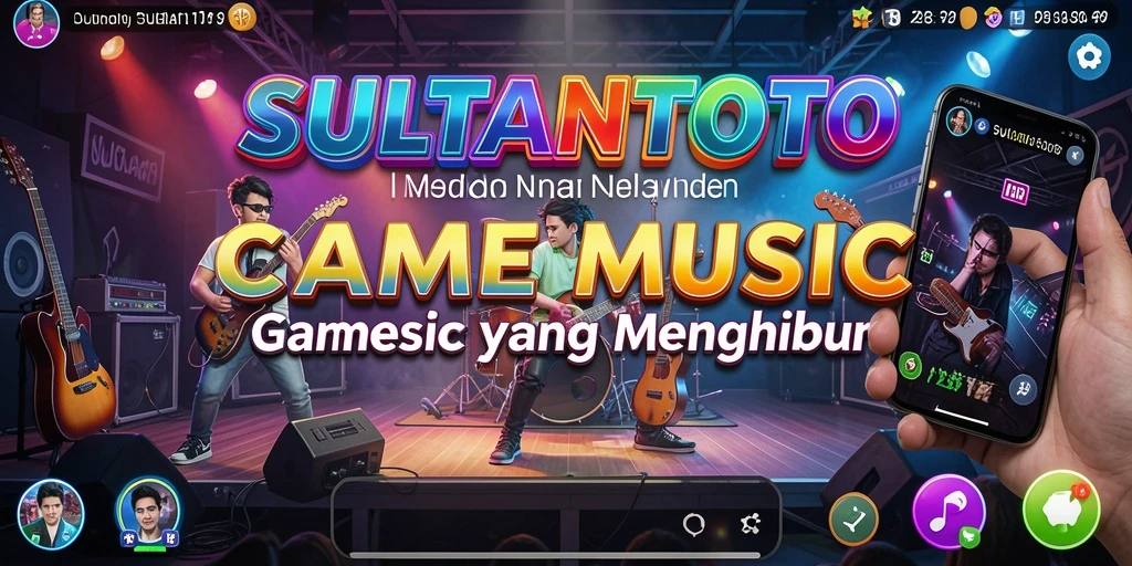 Screenshot gameplay SULTANTOTO yang menunjukkan antarmuka aplikasi musik.