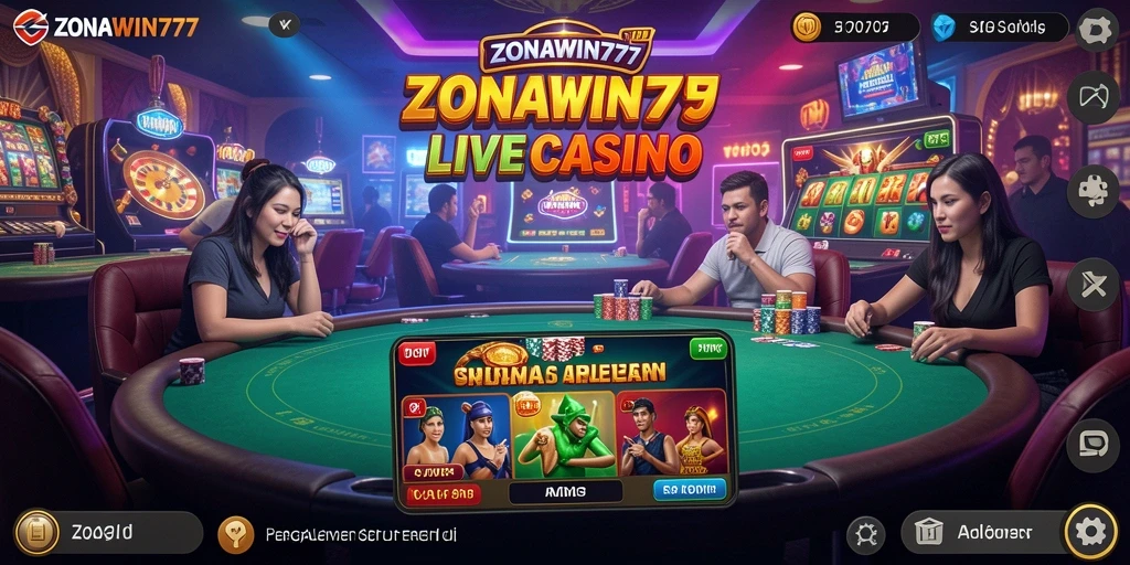 Tampilan gameplay Live Casino yang mengasyikkan dan interaktif di ZONAWIN777.